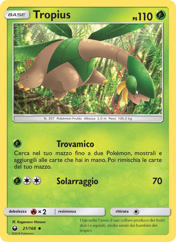 Tropius, carta 21 di Tempesta Astrale