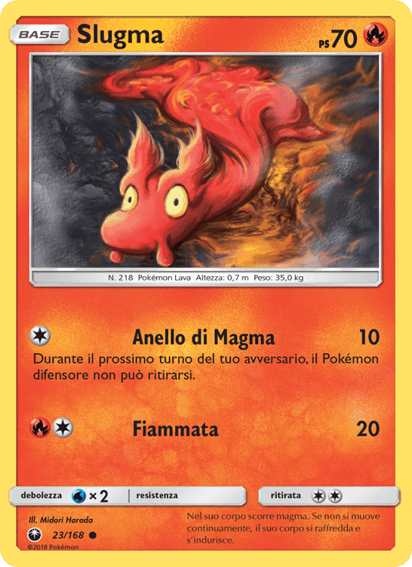 Slugma, carta 23 de Tempesta Astrale
