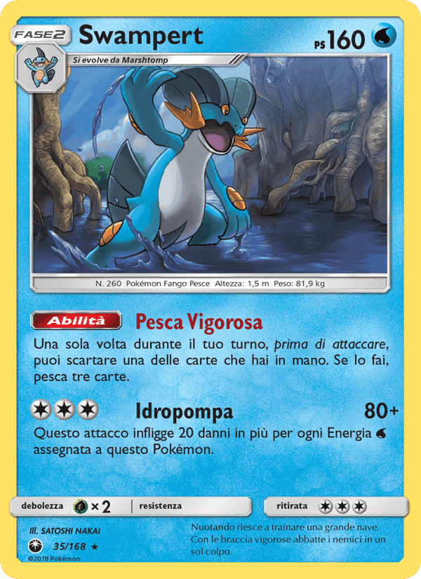 Swampert, carta 35 di Tempesta Astrale