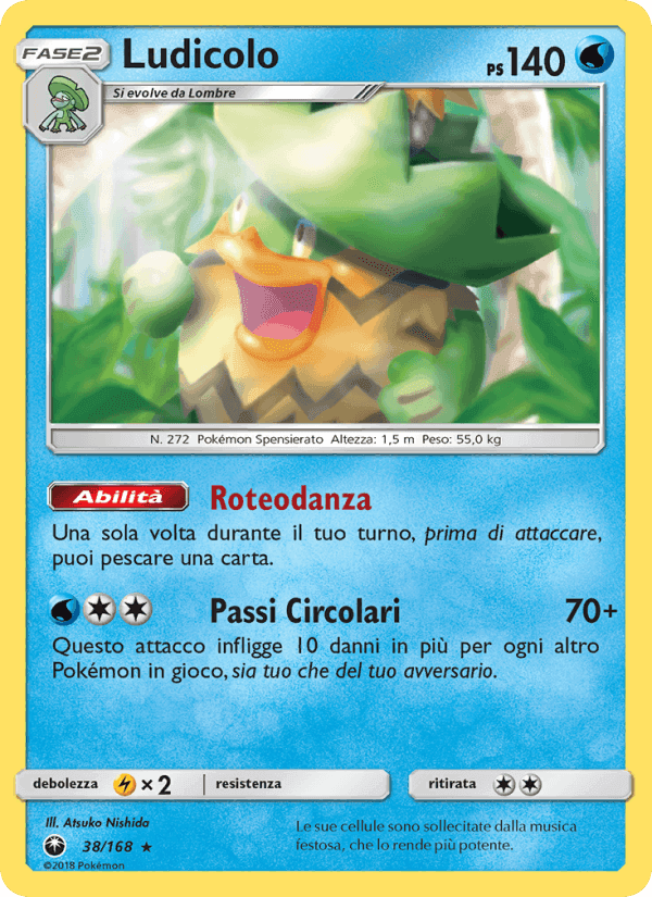 Ludicolo, carta 38 di Tempesta Astrale
