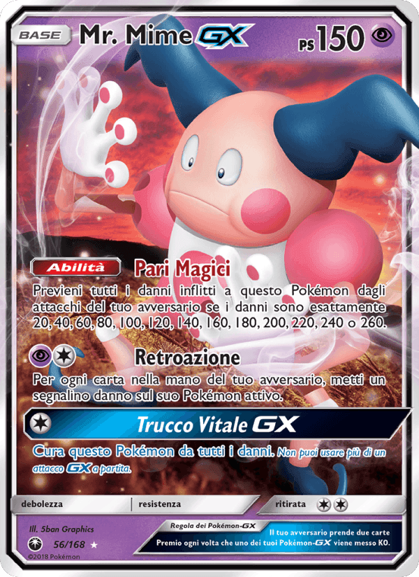 Mr. Mime GX, carta 56 di Tempesta Astrale
