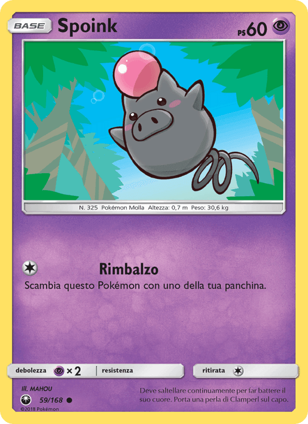 Spoink, carta 59 de Tempesta Astrale