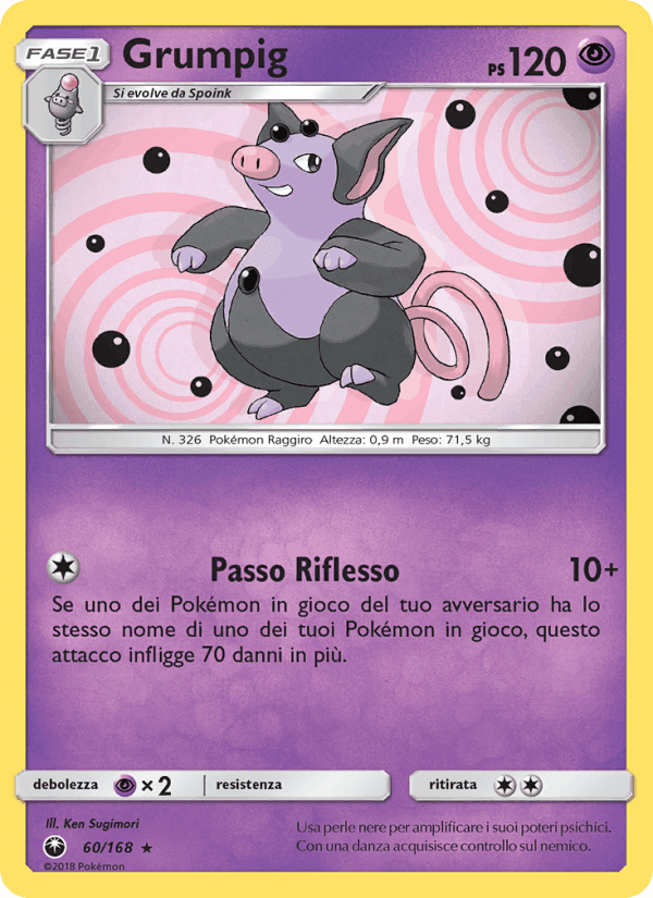 Grumpig, carta 60 de Tempesta Astrale