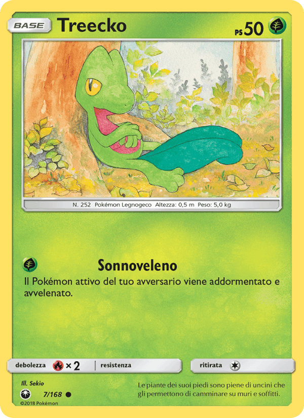 Treecko, carta 7 di Tempesta Astrale