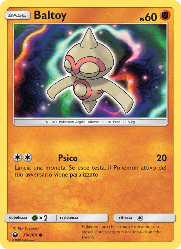 Baltoy, card 78 from Tempesta Astrale