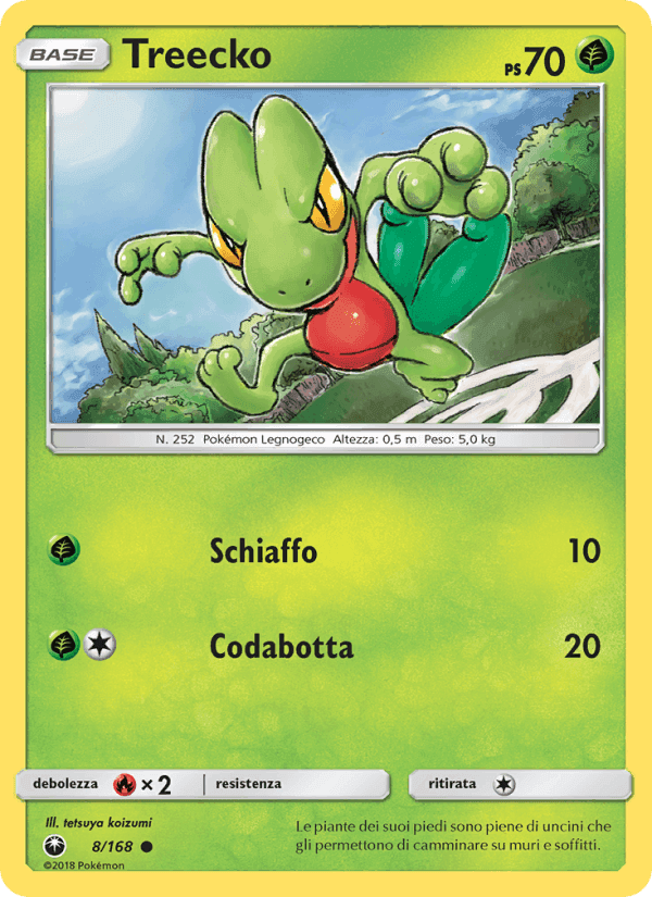 Treecko, carta 8 de Tempesta Astrale