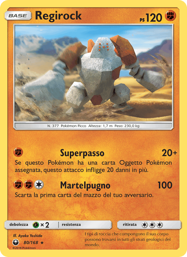 Regirock, carta 80 di Tempesta Astrale