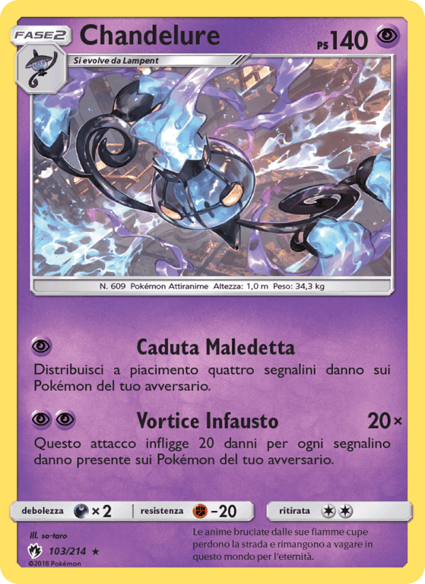 Chandelure, card 103 from Tuoni Perduti