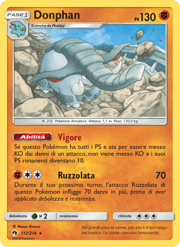 Donphan, carta 112 di Tuoni Perduti