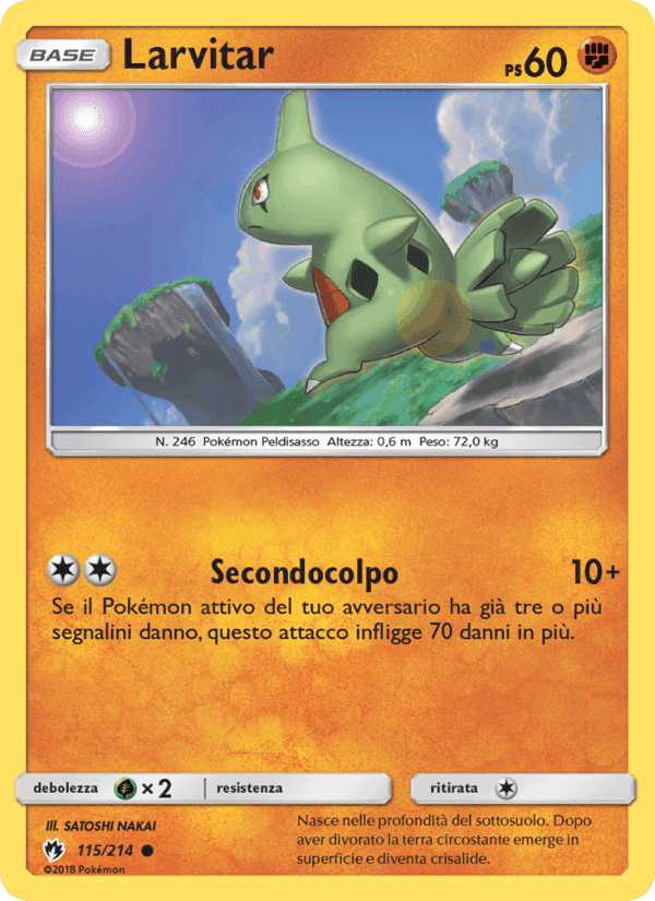 Larvitar, carta 115 di Tuoni Perduti