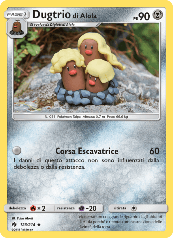 Dugtrio di Alola, carta 123 di Tuoni Perduti