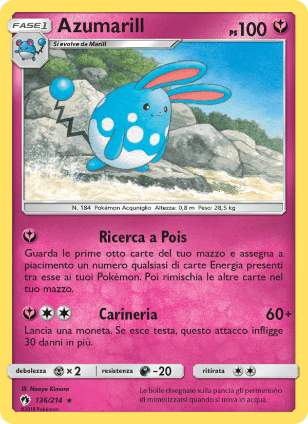 Azumarill, carta 136 di Tuoni Perduti