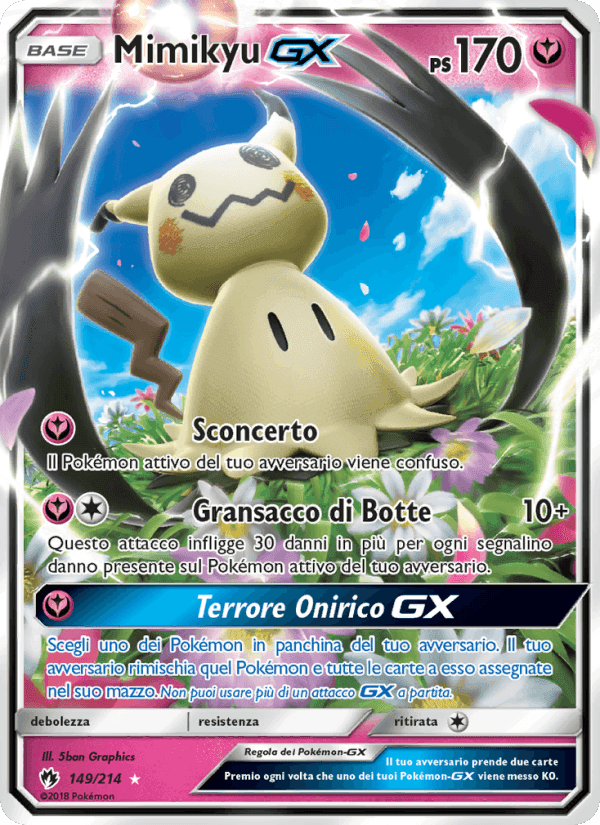 Mimikyu GX, carta 149 de Tuoni Perduti