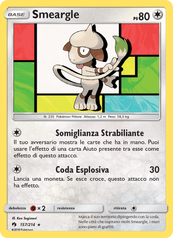 Smeargle, carta 157 di Tuoni Perduti