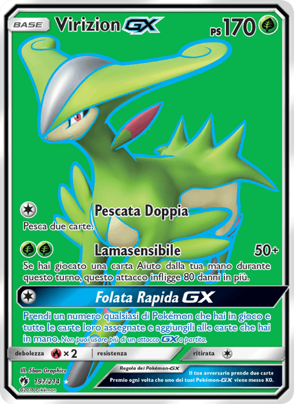 Virizion GX, carta 197 di Tuoni Perduti