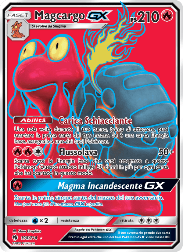 Magcargo GX, card 198 from Tuoni Perduti