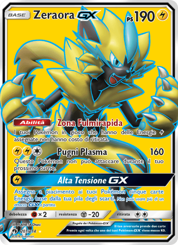 Zeraora GX, carta 201 di Tuoni Perduti