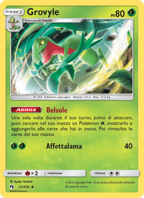 Grovyle, card 21 from Tuoni Perduti
