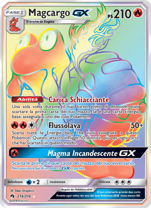 Magcargo GX, carta 218 di Tuoni Perduti