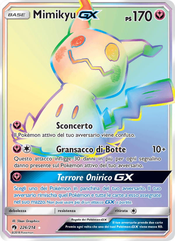 Mimikyu GX, carta 226 di Tuoni Perduti