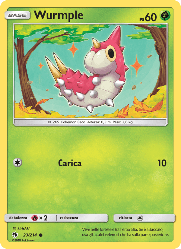 Wurmple, card 23 from Tuoni Perduti