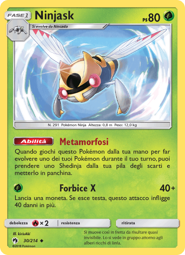 Ninjask, carta 30 di Tuoni Perduti