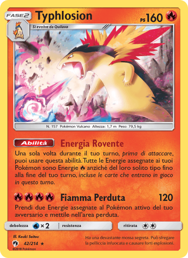 Typhlosion, carta 42 di Tuoni Perduti