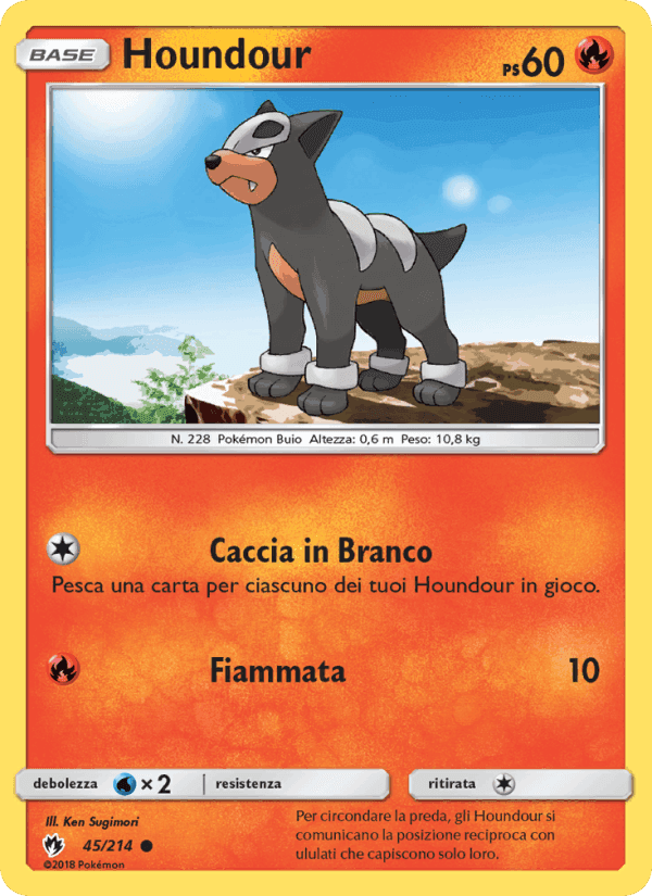 Houndour, carta 45 di Tuoni Perduti