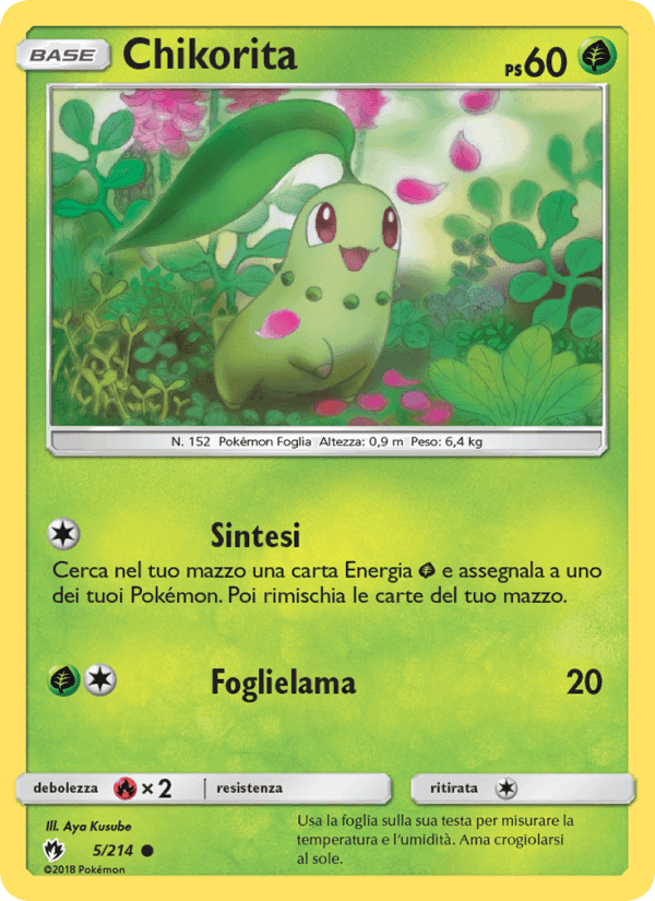 Chikorita, carta 5 di Tuoni Perduti