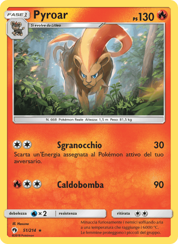 Pyroar, carta 51 di Tuoni Perduti