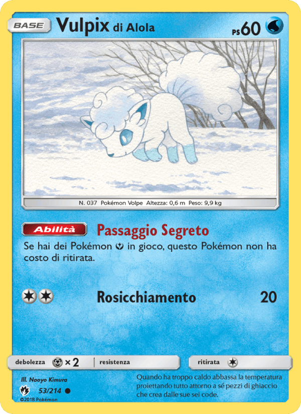 Vulpix di Alola, carta 53 di Tuoni Perduti