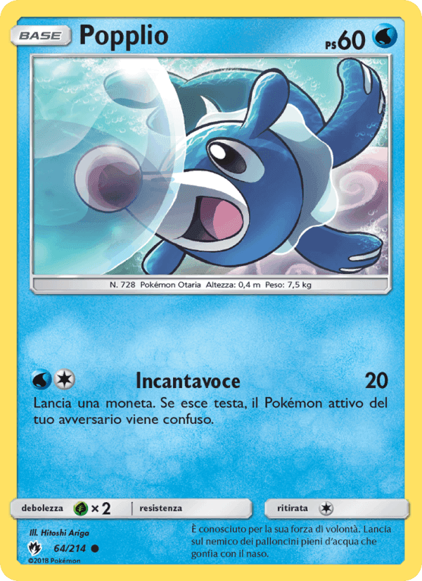 Popplio, carta 64 di Tuoni Perduti