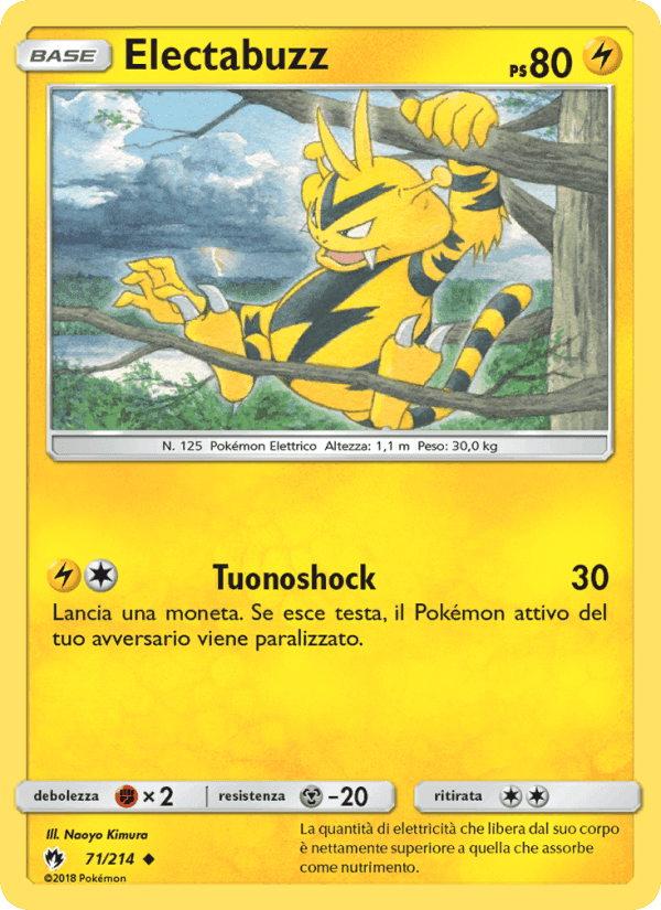 Electabuzz, carte 71 de Tuoni Perduti