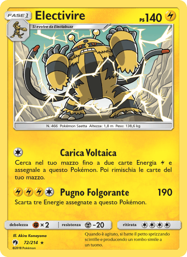 Electivire, carta 72 de Tuoni Perduti