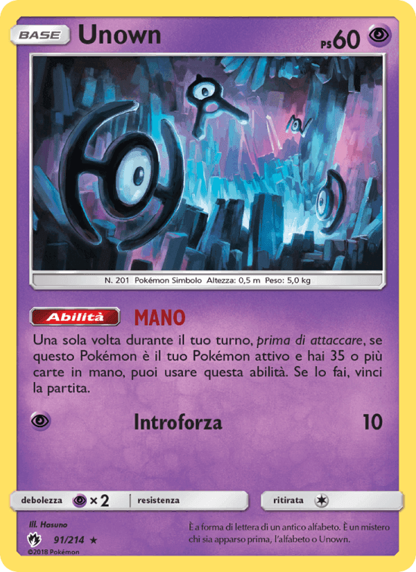 Unown, carta 91 de Tuoni Perduti