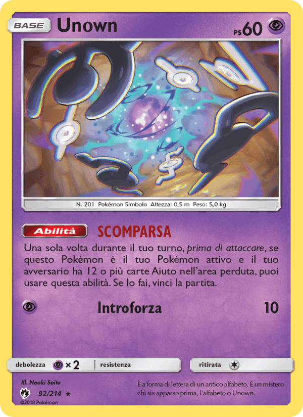 Unown, carta 92 di Tuoni Perduti