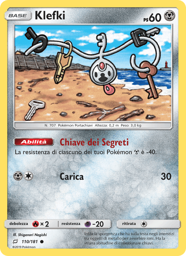 Klefki, carta 110 di Gioco di Squadra