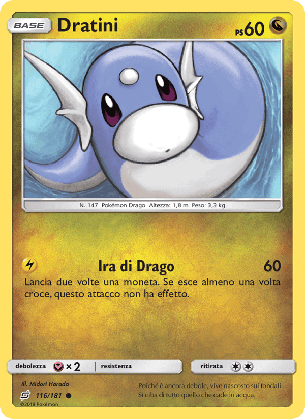 Dratini, card 116 from Gioco di Squadra