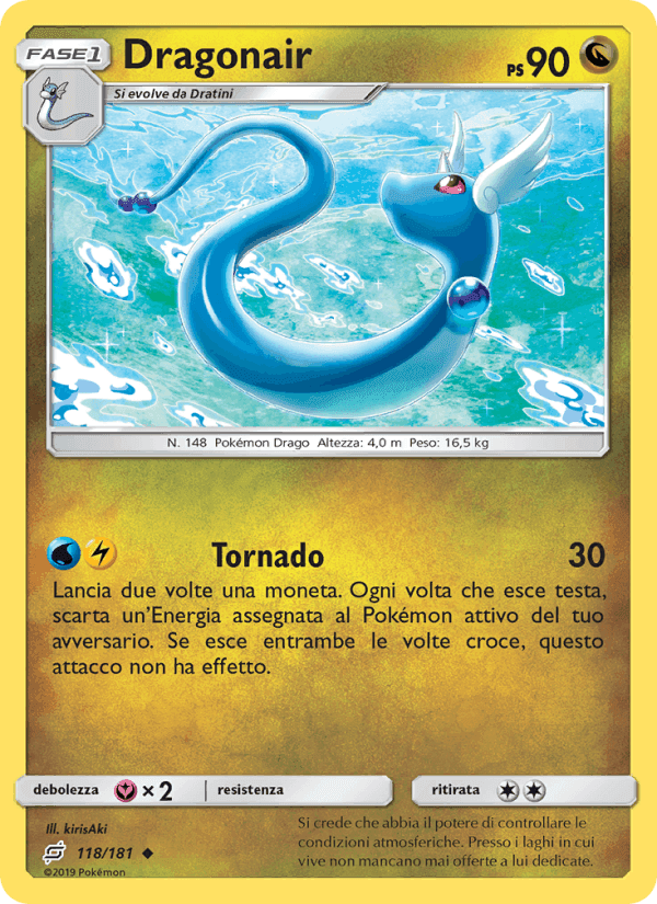 Dragonair, carta 118 di Gioco di Squadra
