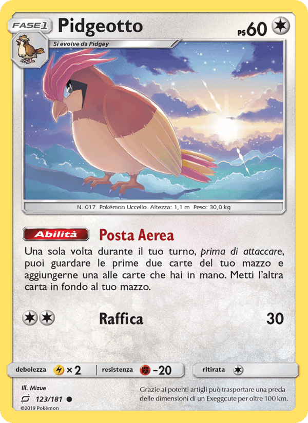 Pidgeotto, carta 123 di Gioco di Squadra