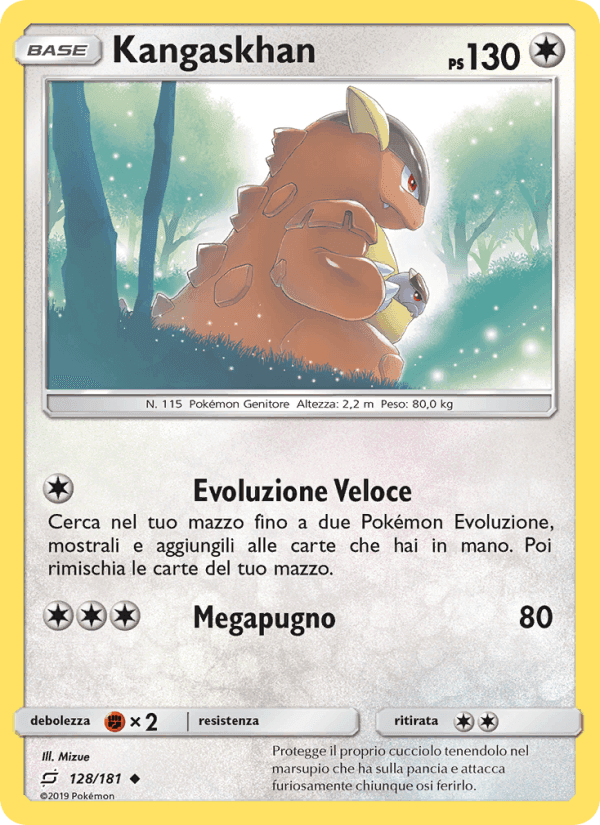 Kangaskhan, carta 128 di Gioco di Squadra
