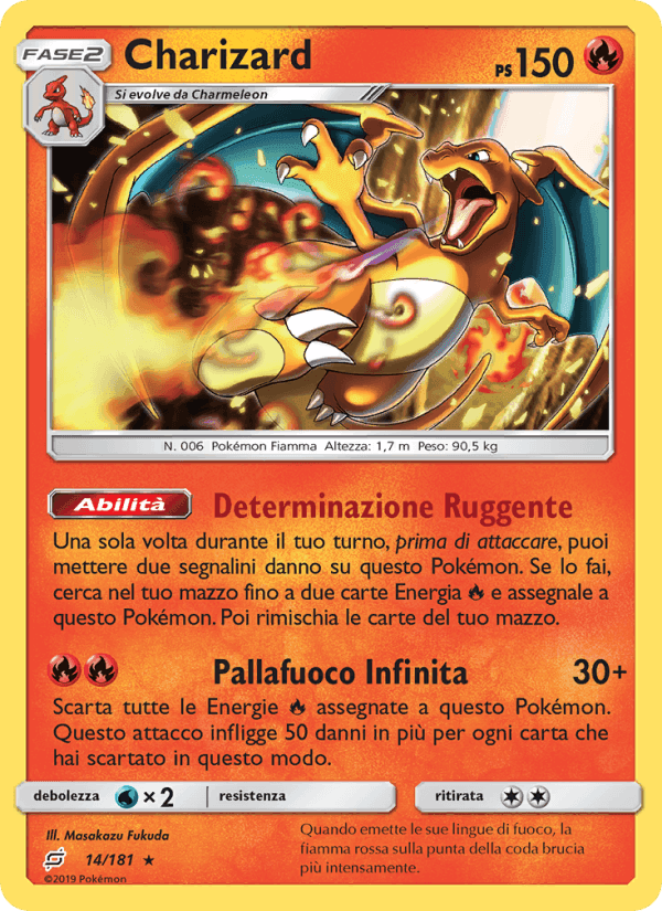 Charizard, carta 14 di Gioco di Squadra