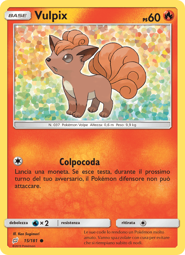 Vulpix, carta 15 di Gioco di Squadra