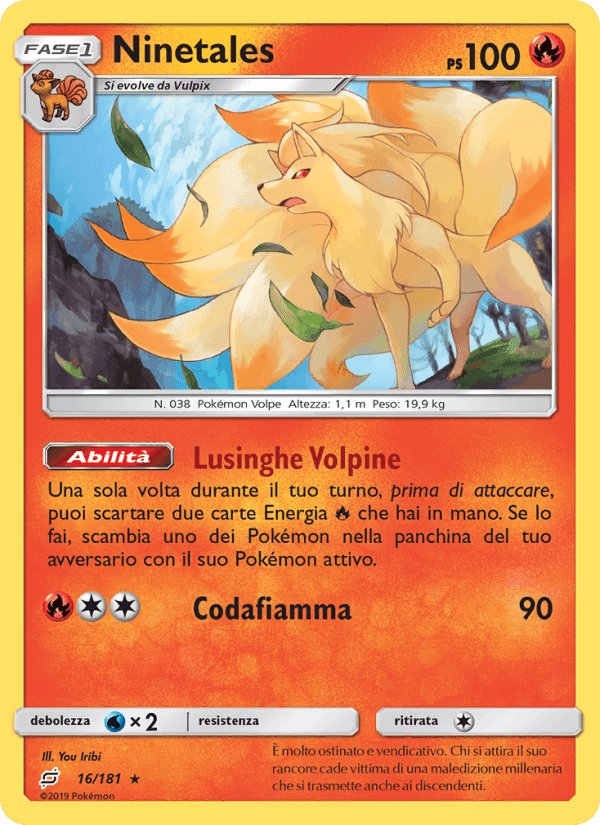 Ninetales, carta 16 di Gioco di Squadra