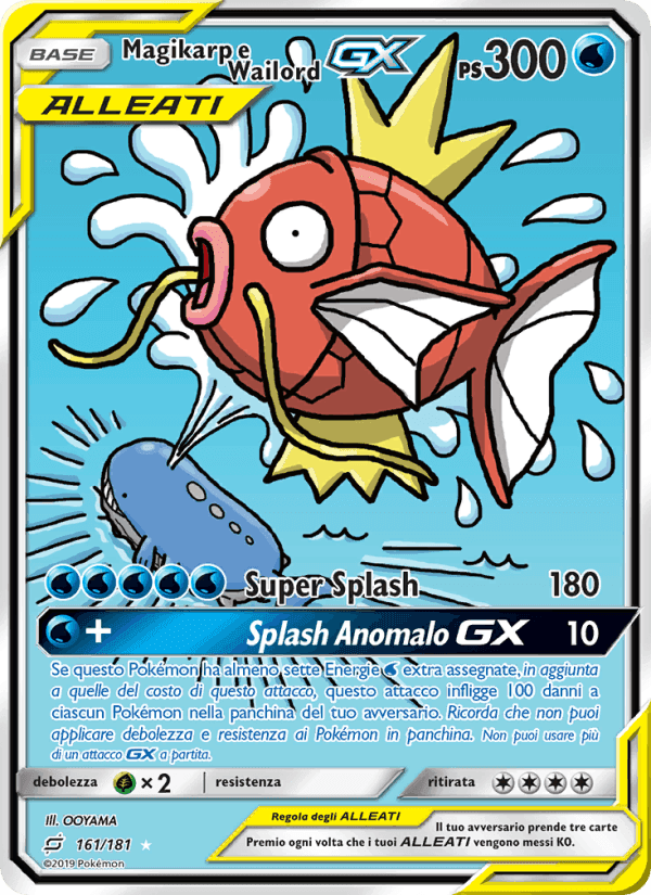 Magikarp e Wailord GX, carta 161 di Gioco di Squadra