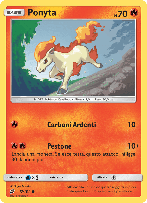 Ponyta, carta 17 di Gioco di Squadra