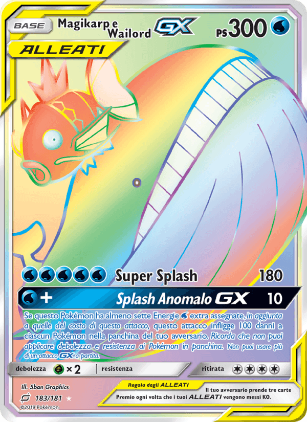 Magikarp e Wailord GX, card 183 from Gioco di Squadra
