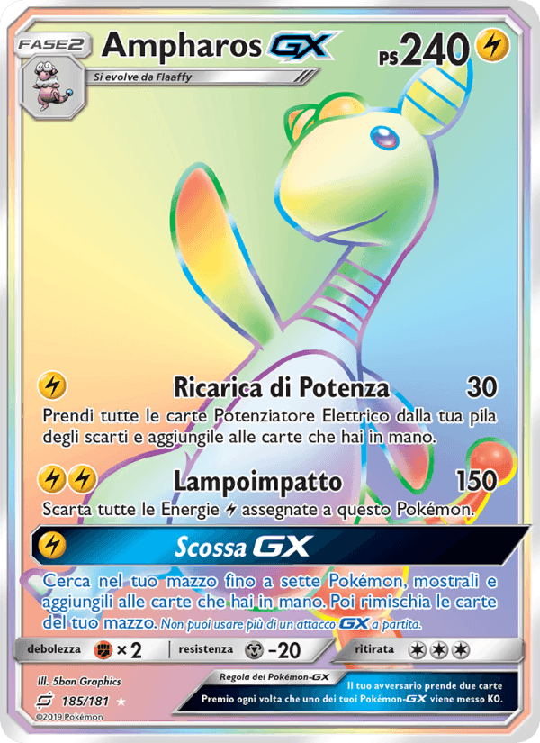 Ampharos GX, carta 185 di Gioco di Squadra