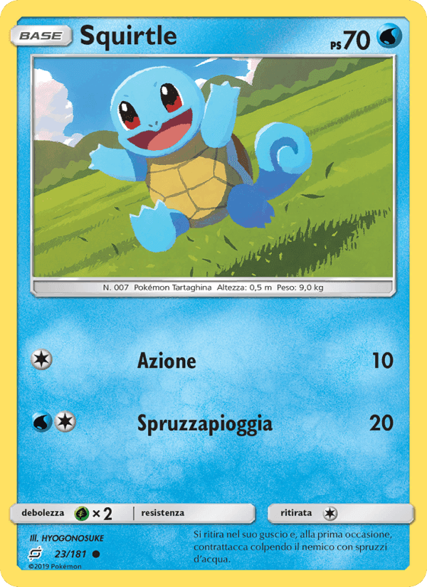 Squirtle, carta 23 di Gioco di Squadra