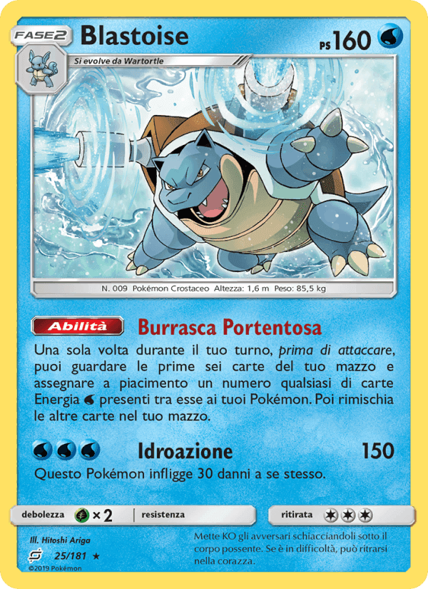 Blastoise, carta 25 di Gioco di Squadra
